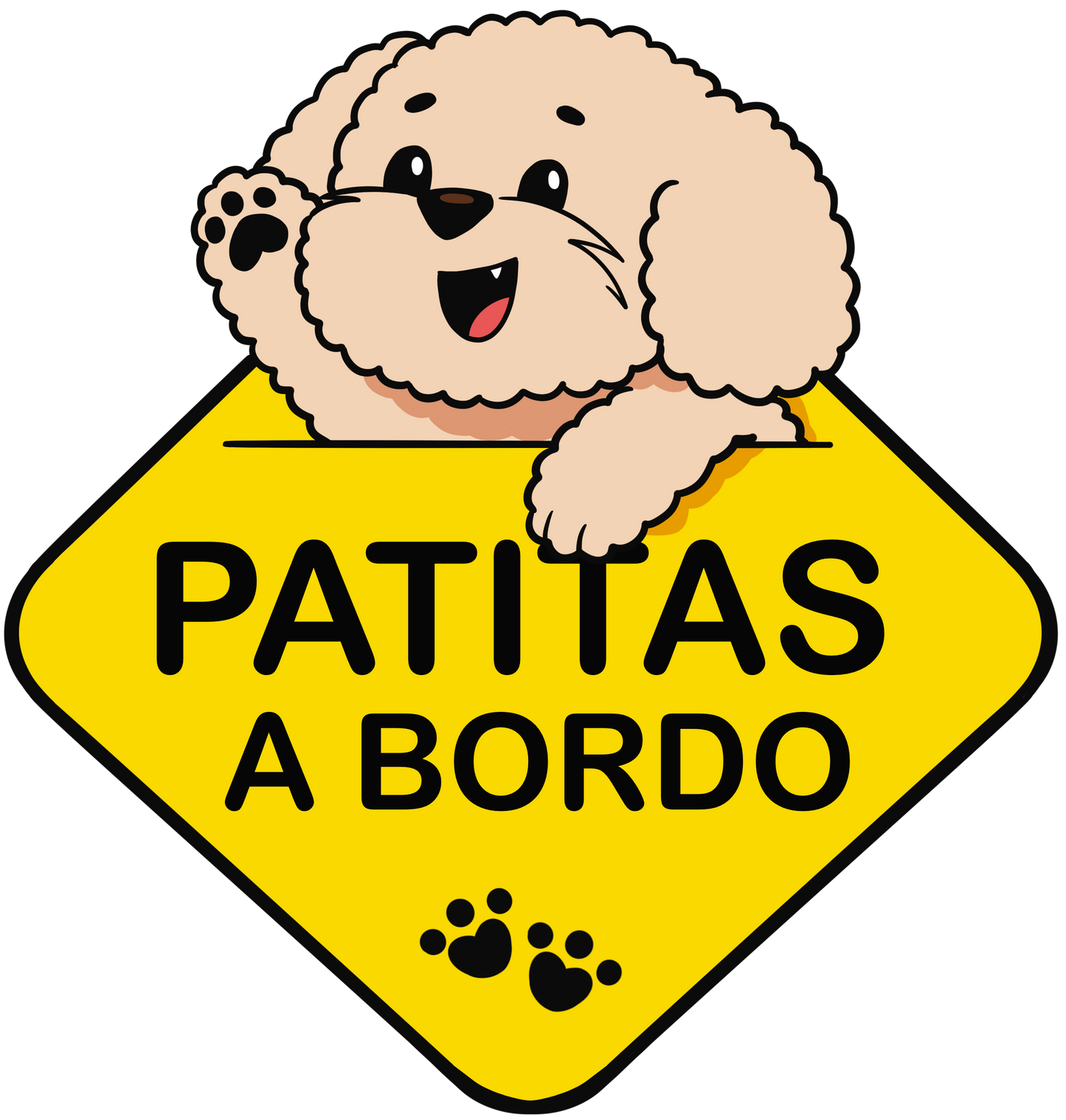 Paws on board - sticker