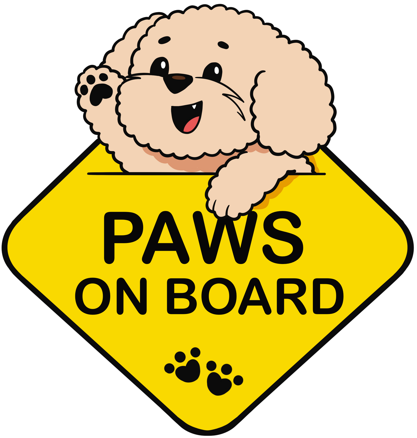 Paws on board - sticker