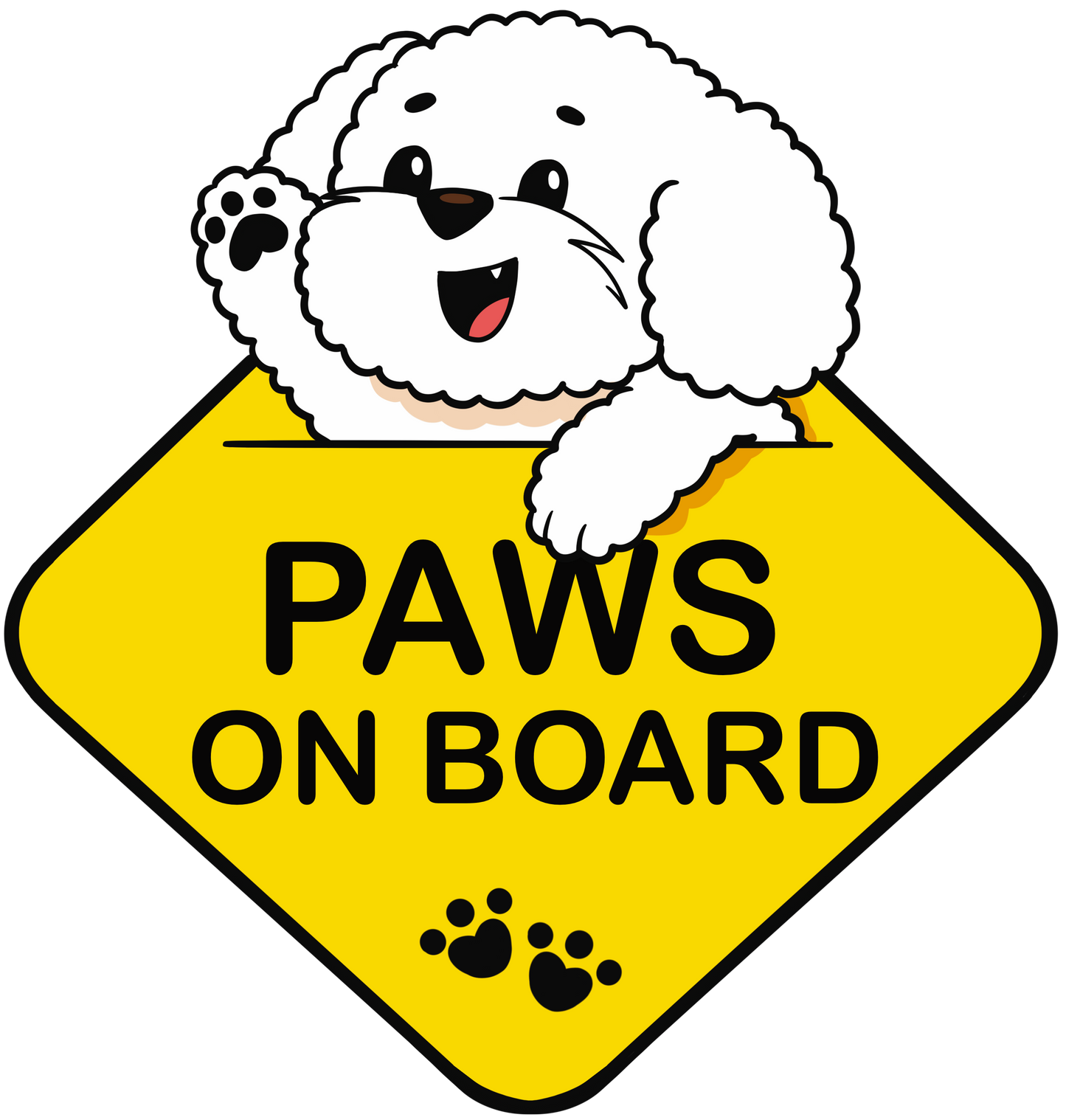 Paws on board - sticker