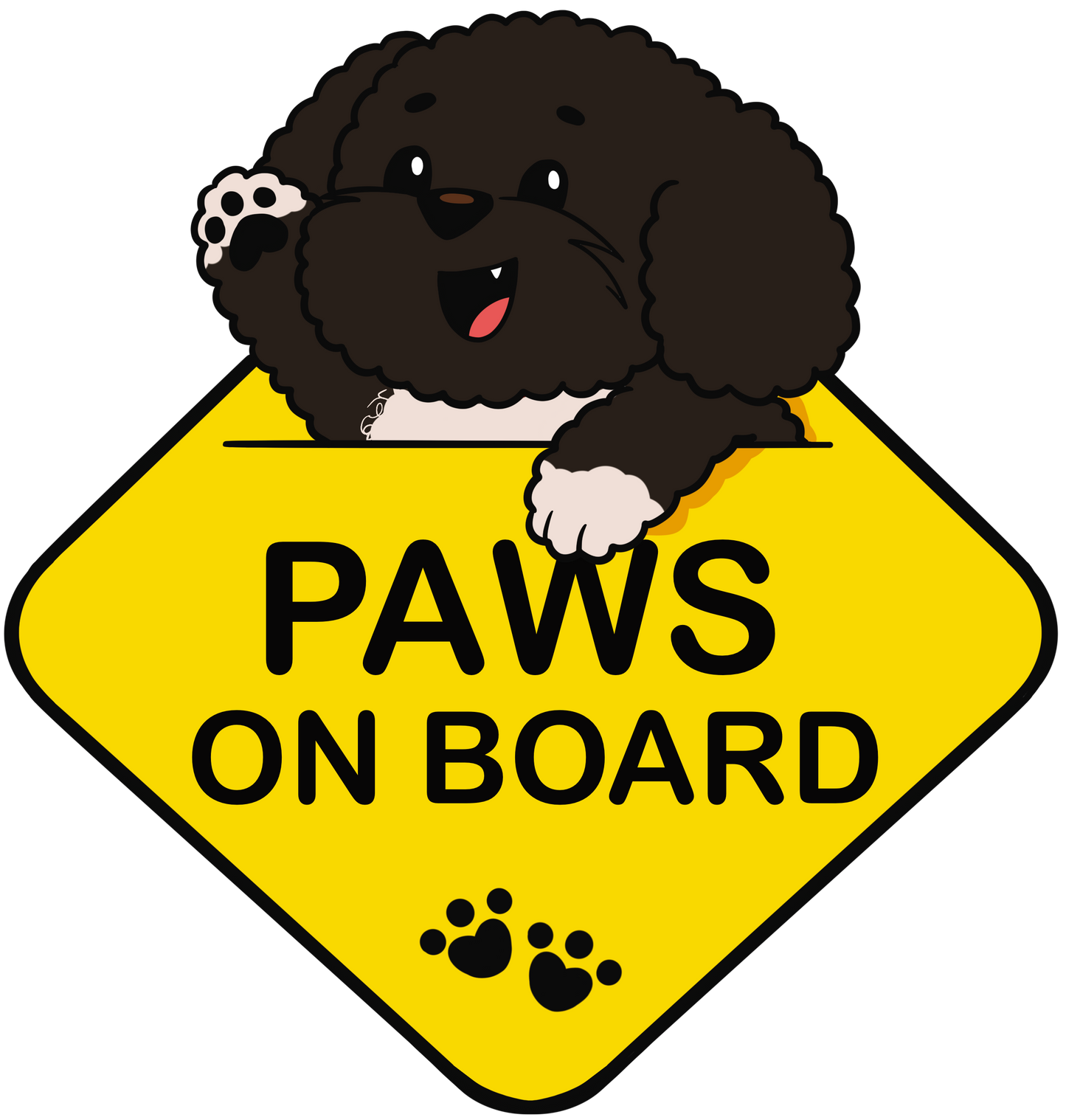 Paws on board - sticker