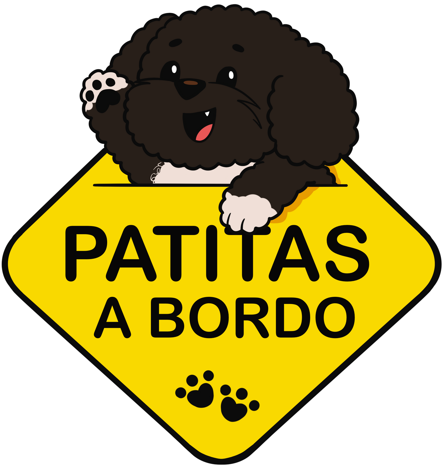 Paws on board - sticker