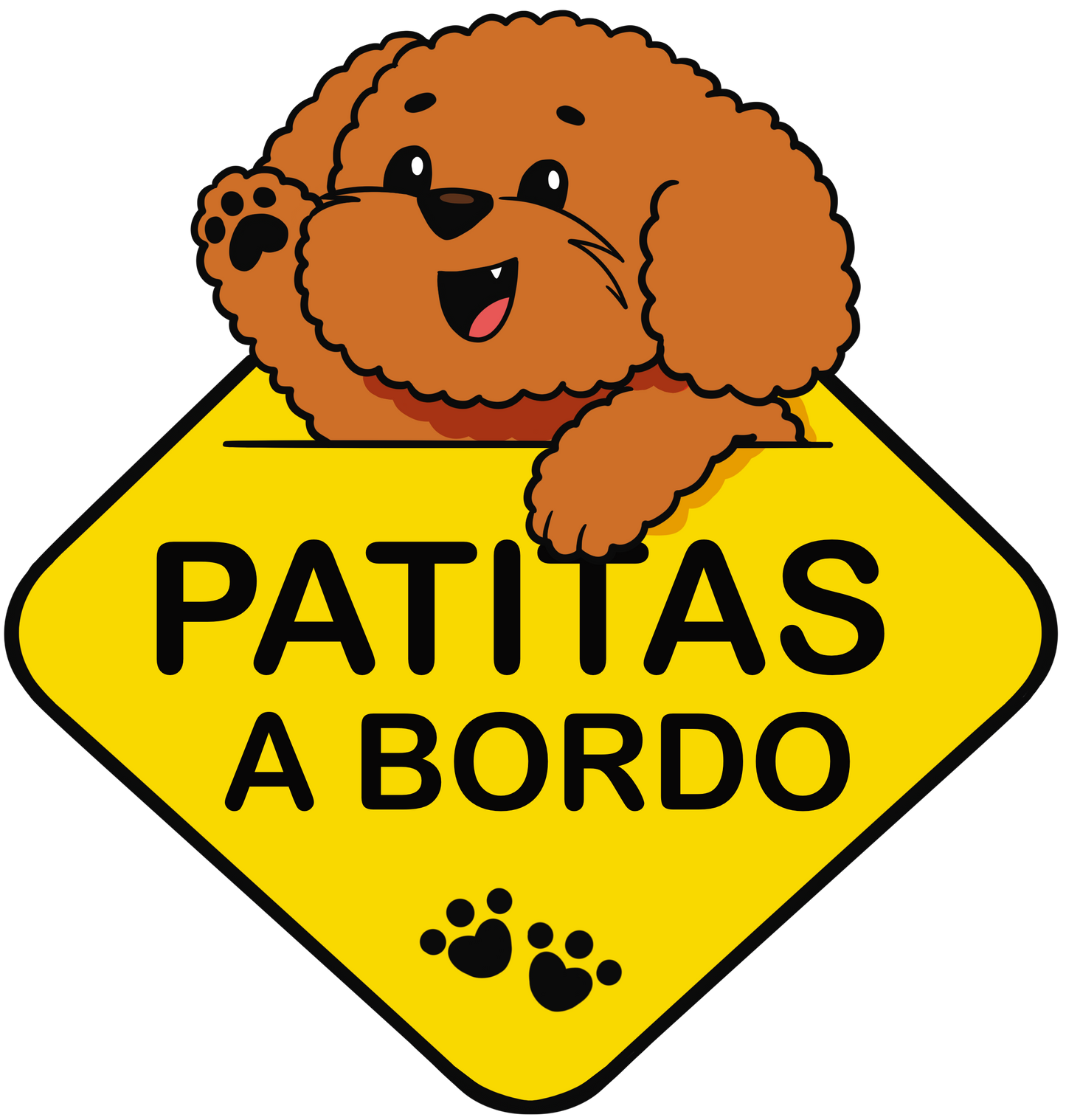 Paws on board - sticker