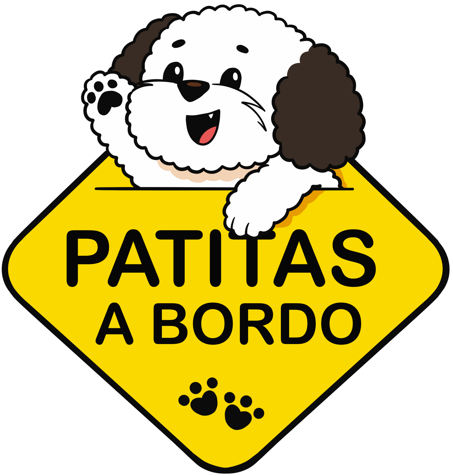 Paws on board - sticker