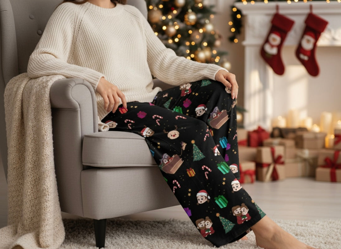 Christmas Pibu-pajamas - unisex wide-leg pants