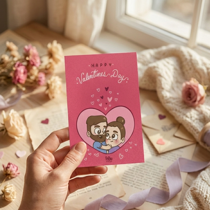 Valentine's day together card - Pibubear