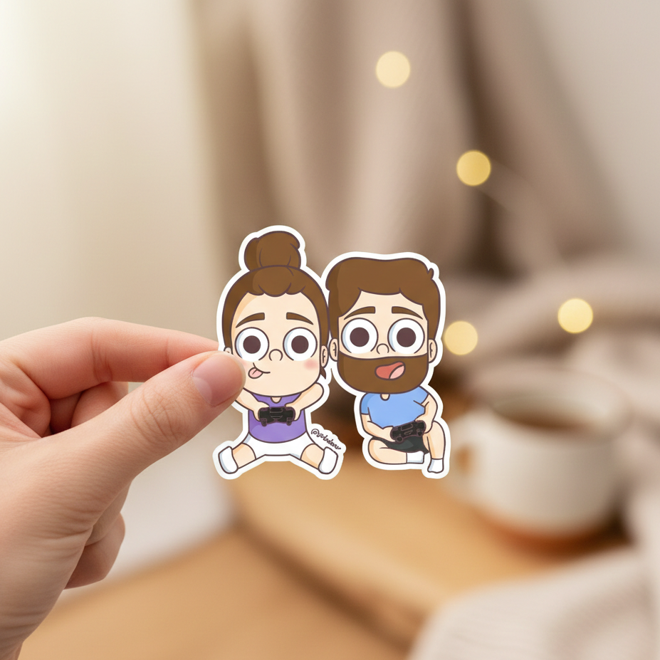 Play with me sticker - Pibubear