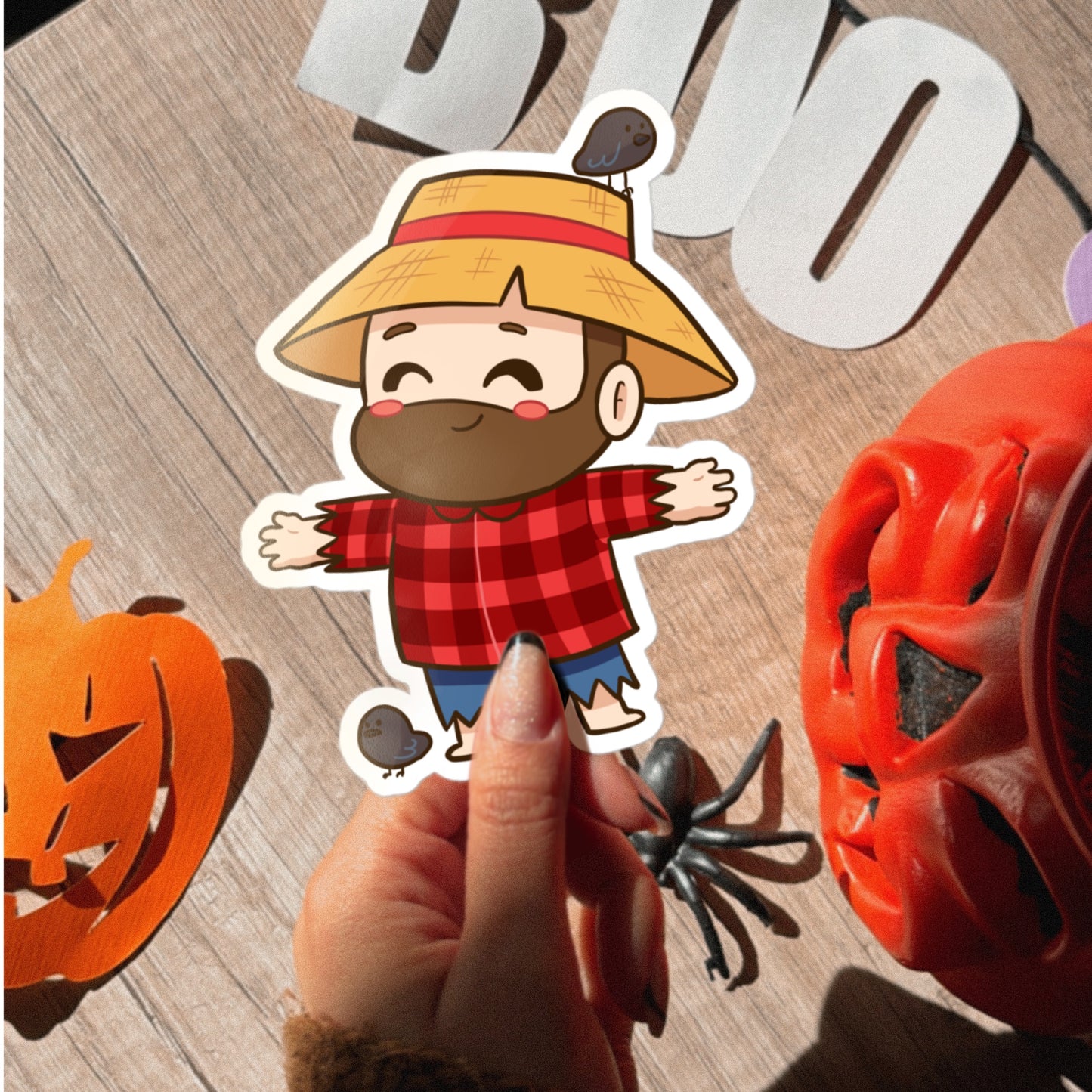 Cute scarecrow - sticker