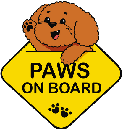 Paws on board - sticker