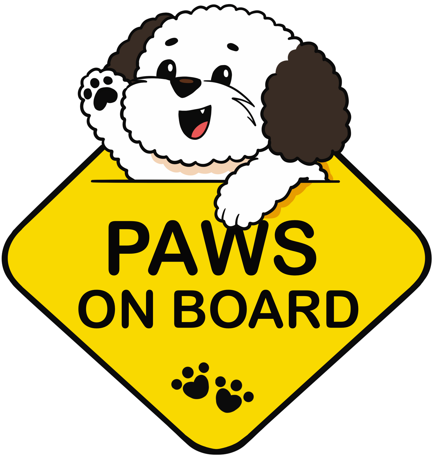 Paws on board - sticker