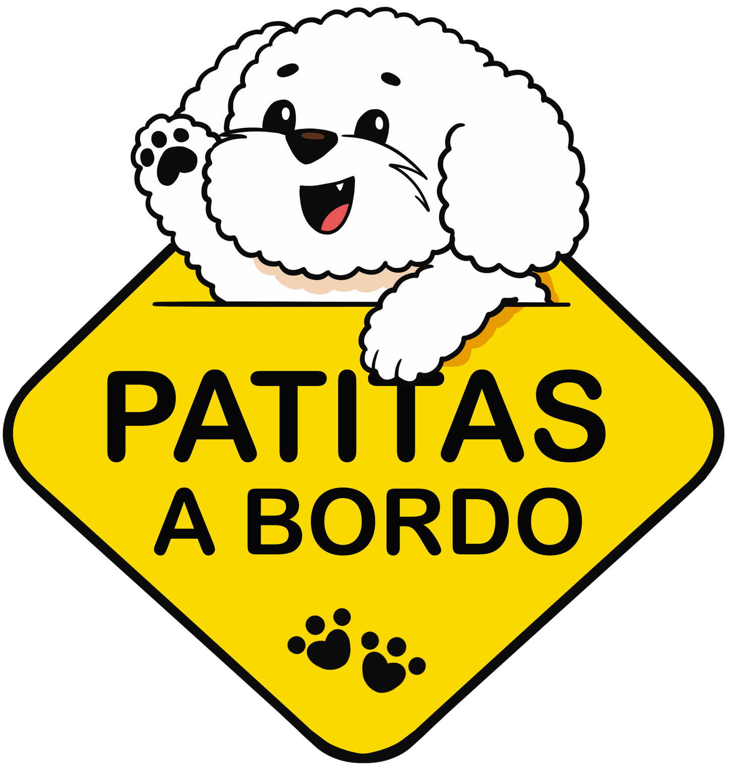 Paws on board - sticker