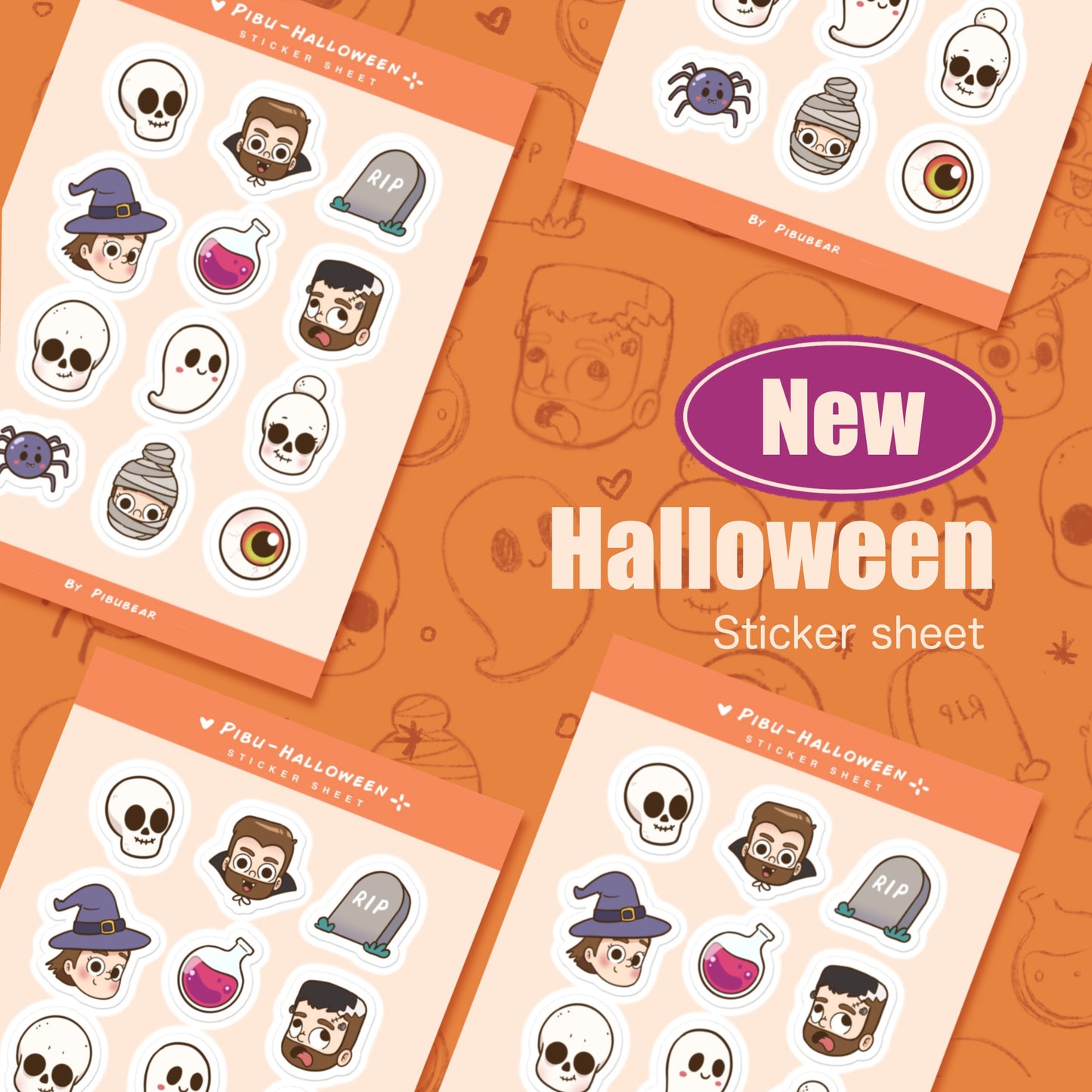 Halloween theme Sticker sheet