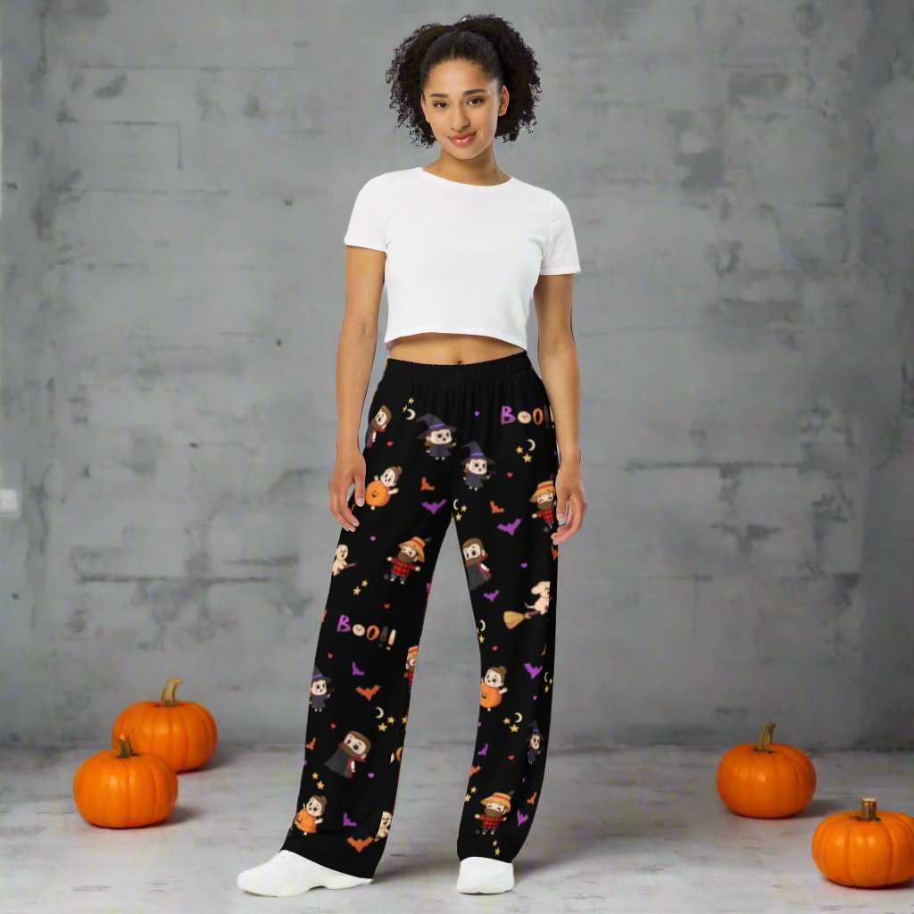 Halloween Pibu-pajamas - unisex wide-leg pants