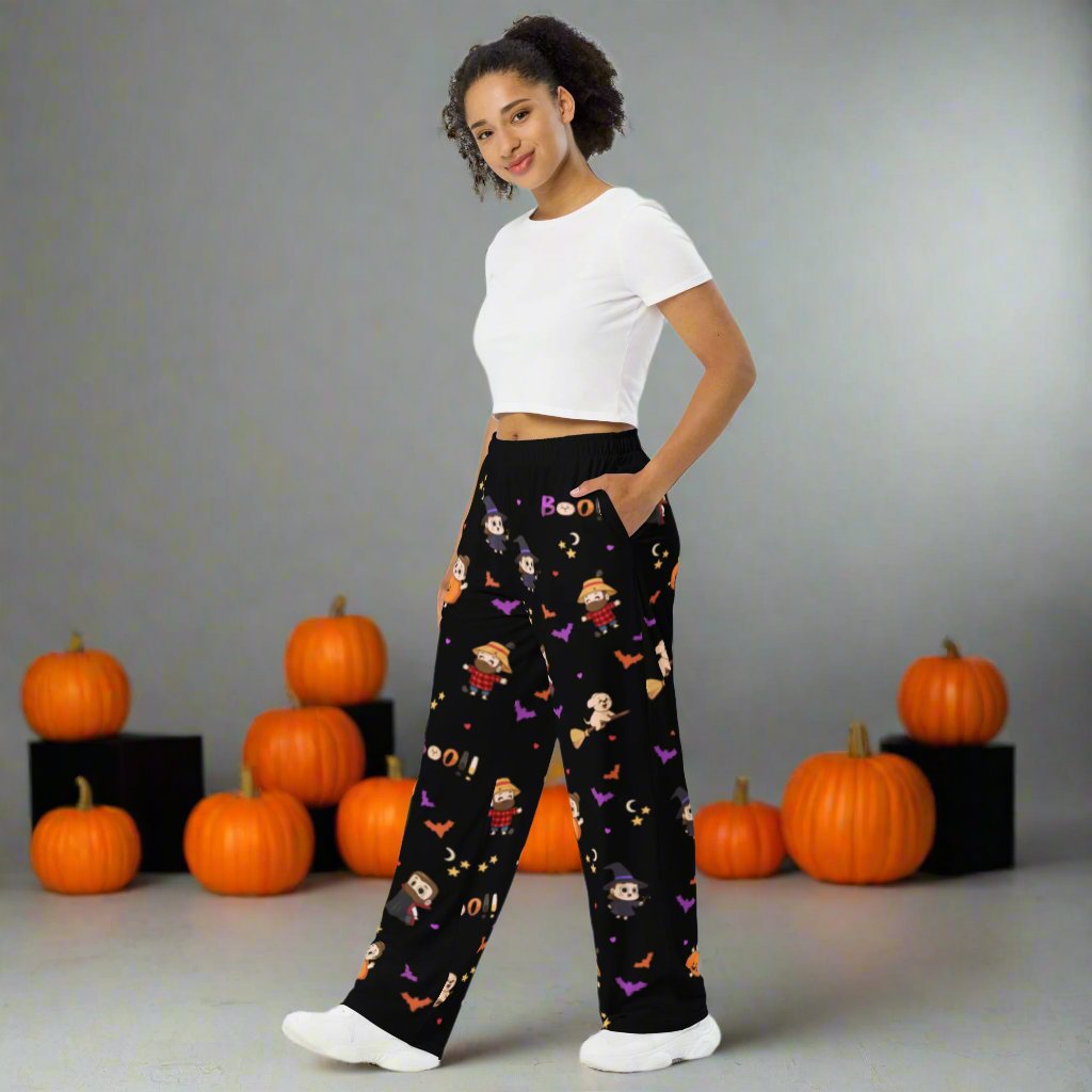 Halloween Pibu-pajamas - unisex wide-leg pants