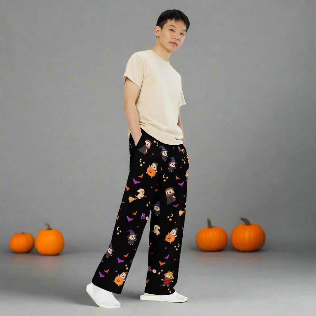 Halloween Pibu-pajamas - unisex wide-leg pants