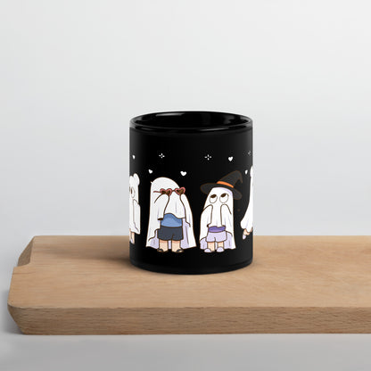 Ghost Pi & Bu - Black Glossy Mug