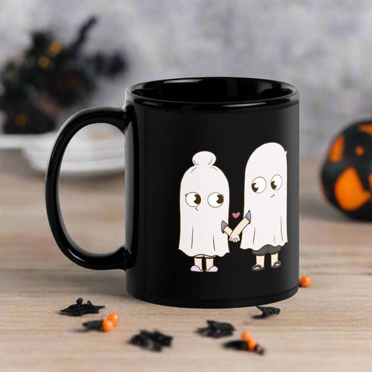 Spooky Love- Black Glossy Mug