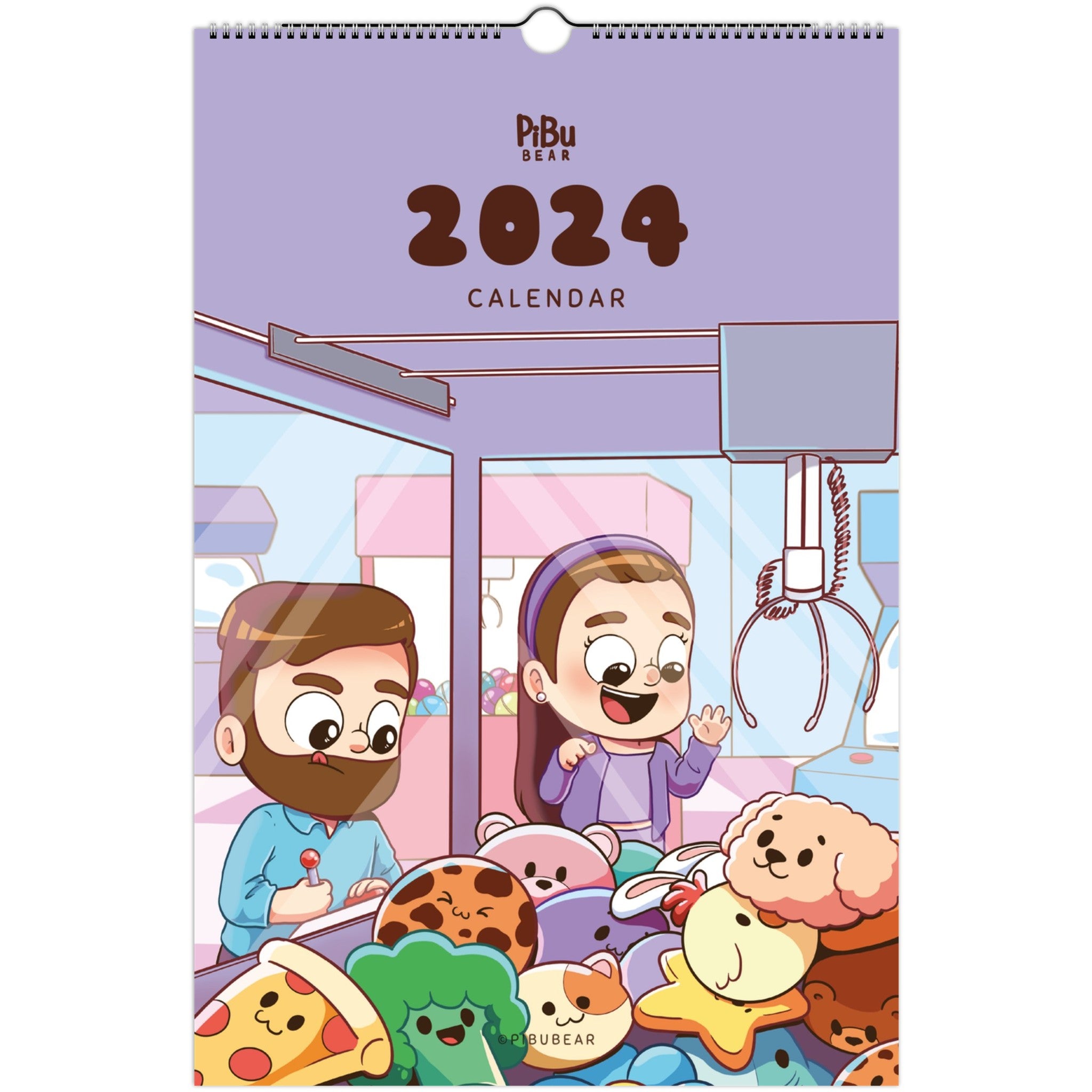 Calendar 2024 - The week starts on Monday (US & CA) (English) – Pibubear